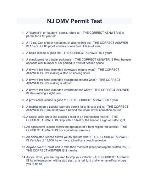 is the nj permit test hard|nj dmv permit test questions.